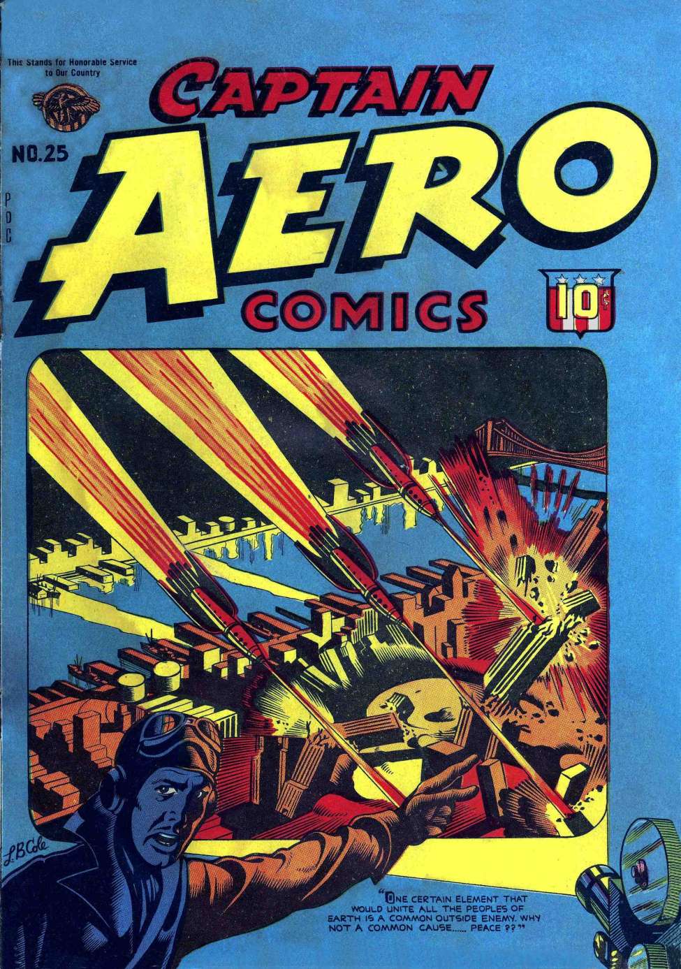 Book Cover For Captain Aero Comics 25