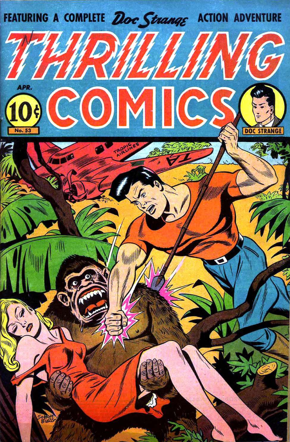 Comic Book Cover For Thrilling Comics 53