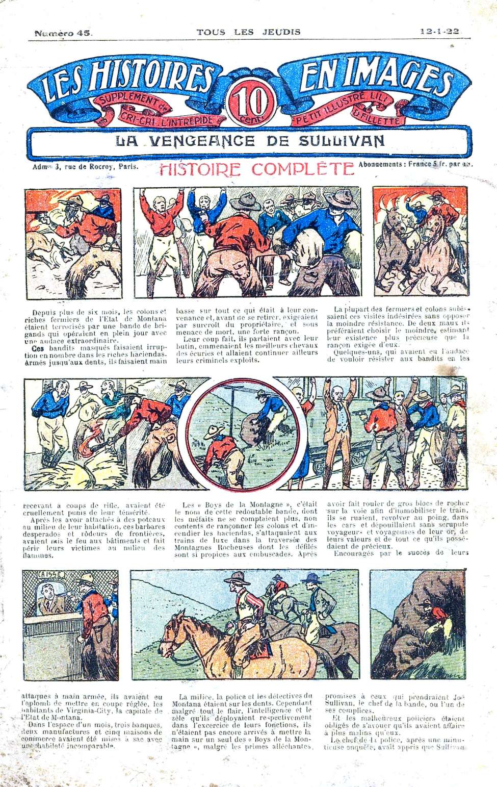 Book Cover For Les Histoires en Images 45 - La Vengeance de Sullivan