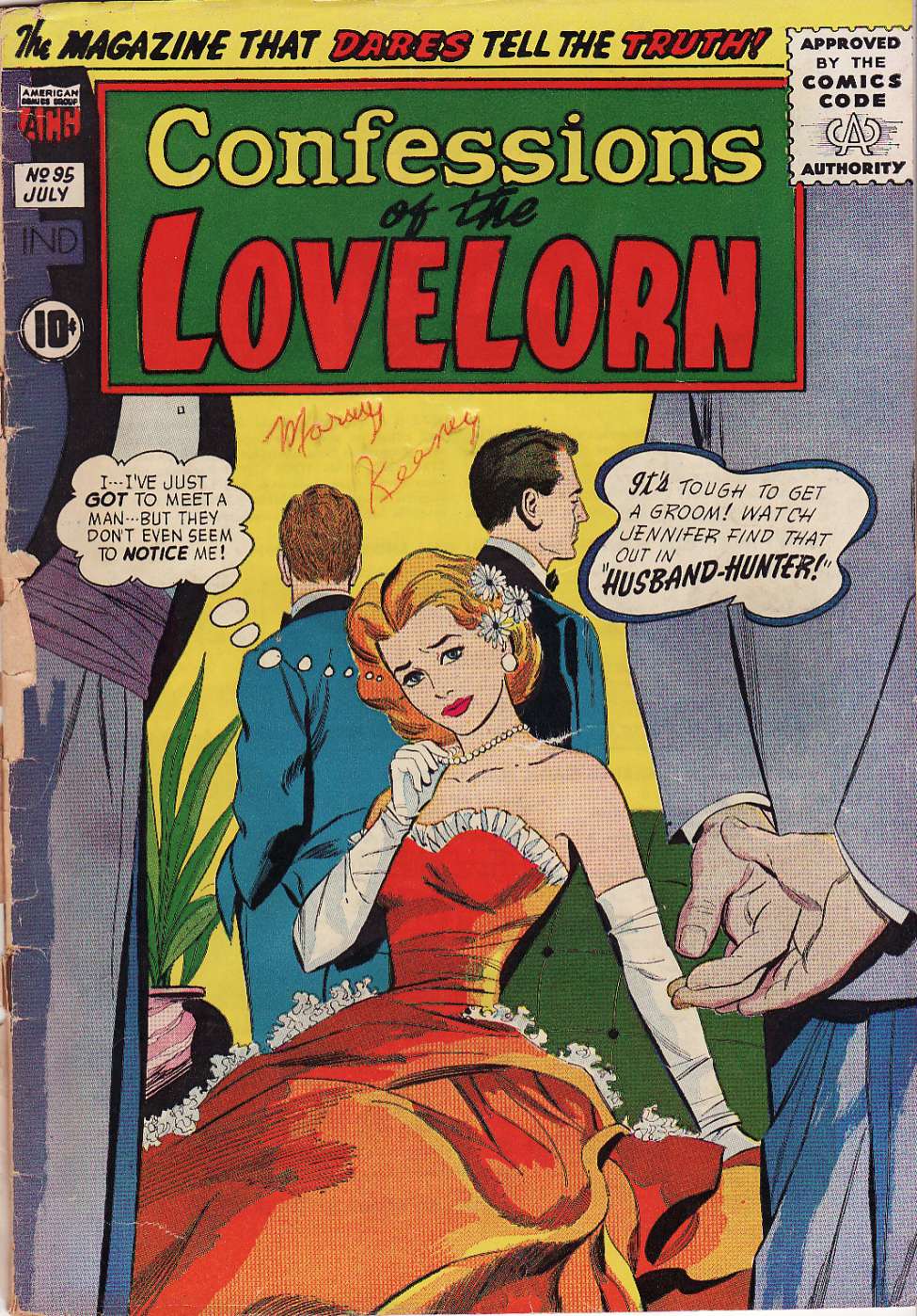 Comic Book Cover For Confessions of the Lovelorn 95