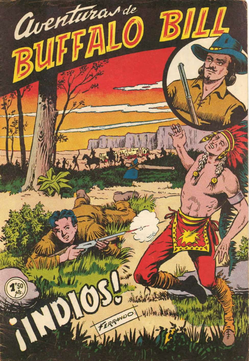 Comic Book Cover For Aventuras de Buffalo Bill 2 Indios