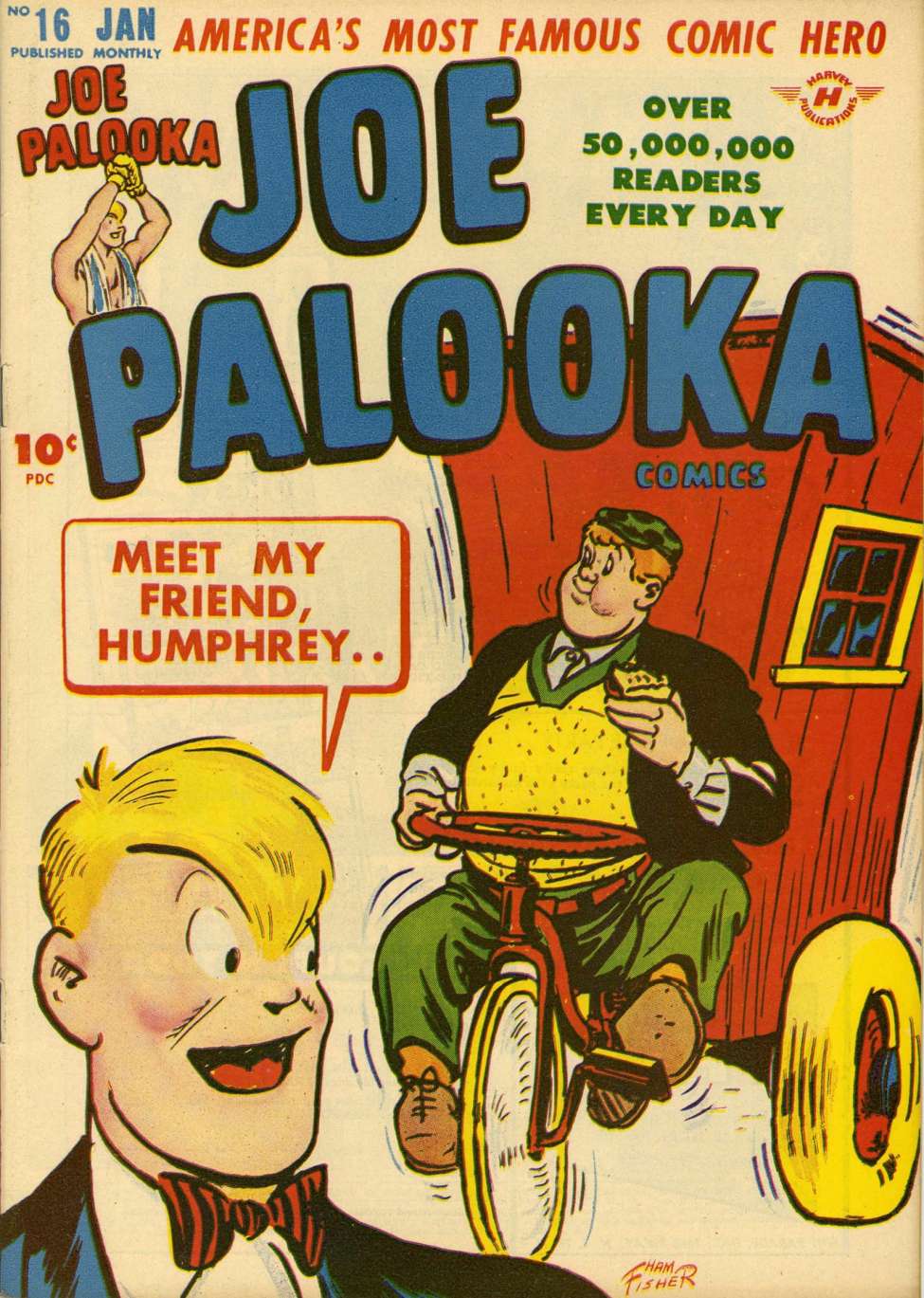 Comic Book Cover For Joe Palooka Comics 16 - Version 2