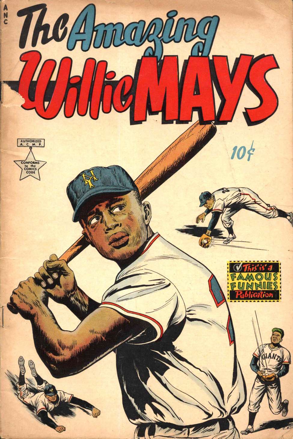 Comic Book Cover For The Amazing Willie Mays