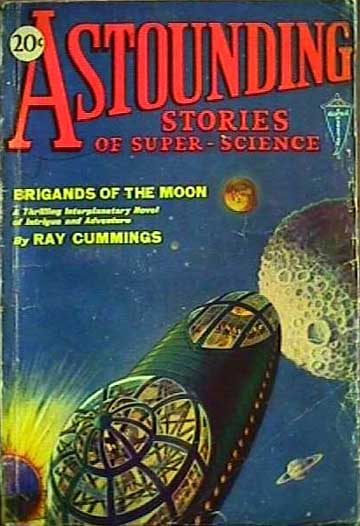 Book Cover For Astounding Serial - Brigands of the Moon - R Cummings