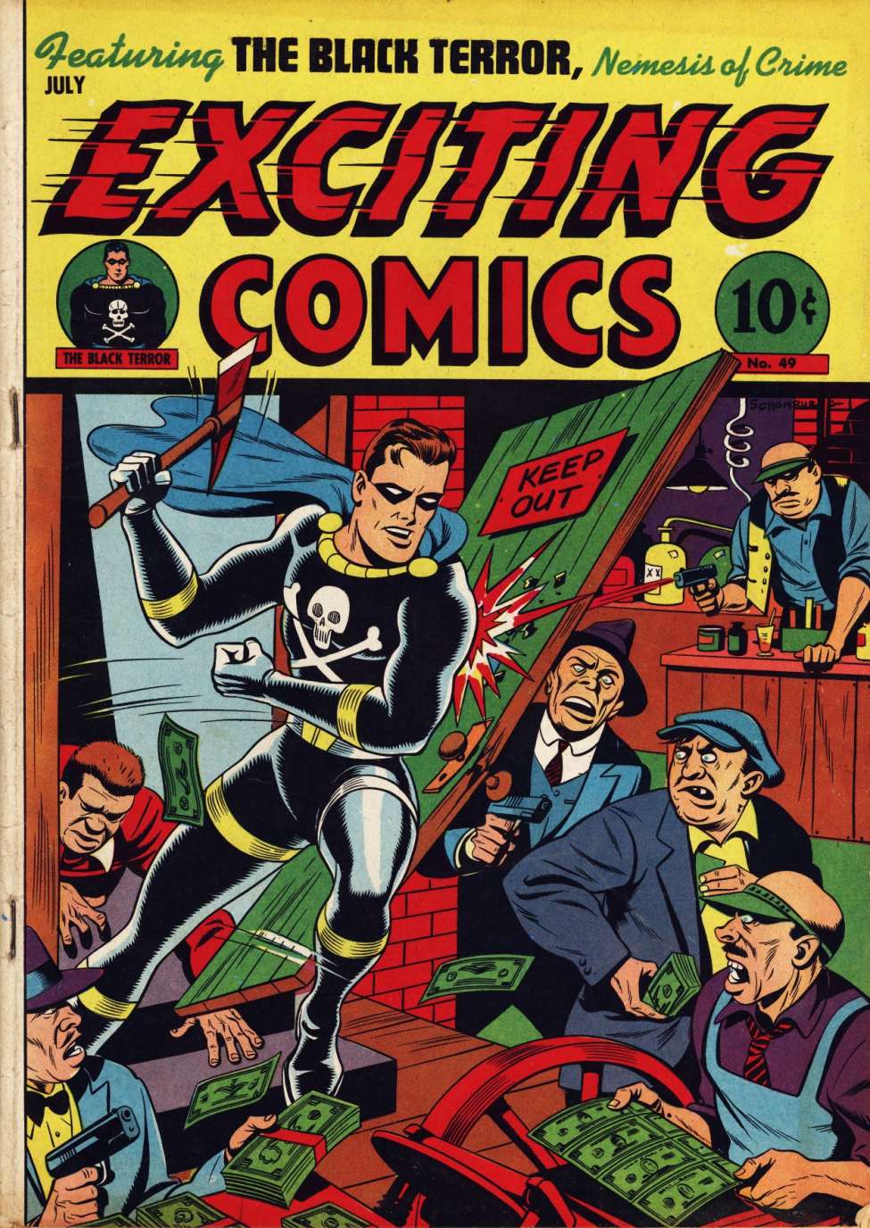 Comic Book Cover For Exciting Comics 49