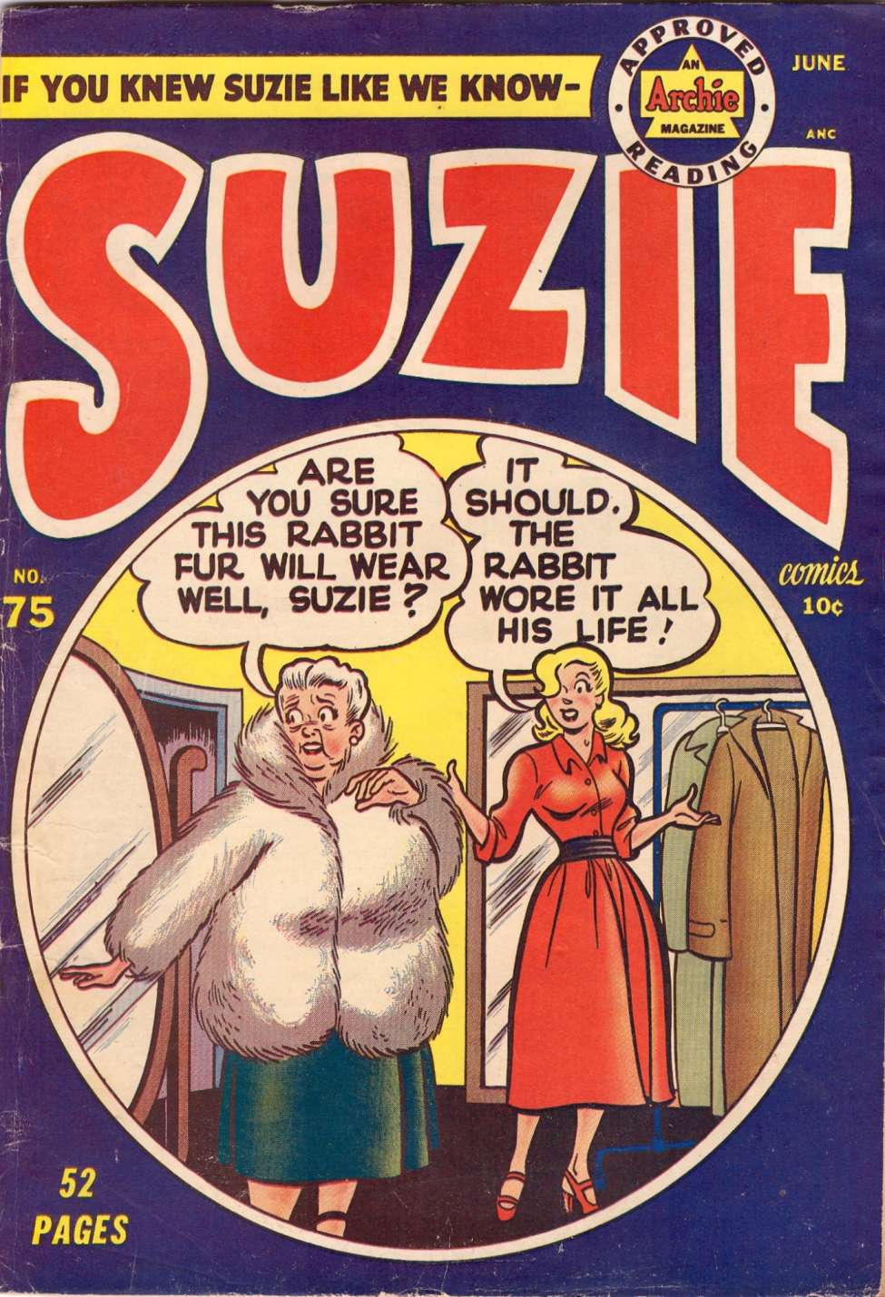 Book Cover For Suzie Comics 75