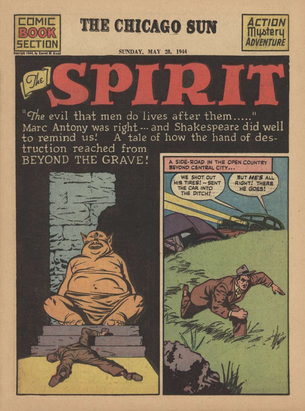 Comic Book Cover For The Spirit (1944-05-28) - Chicago Sun