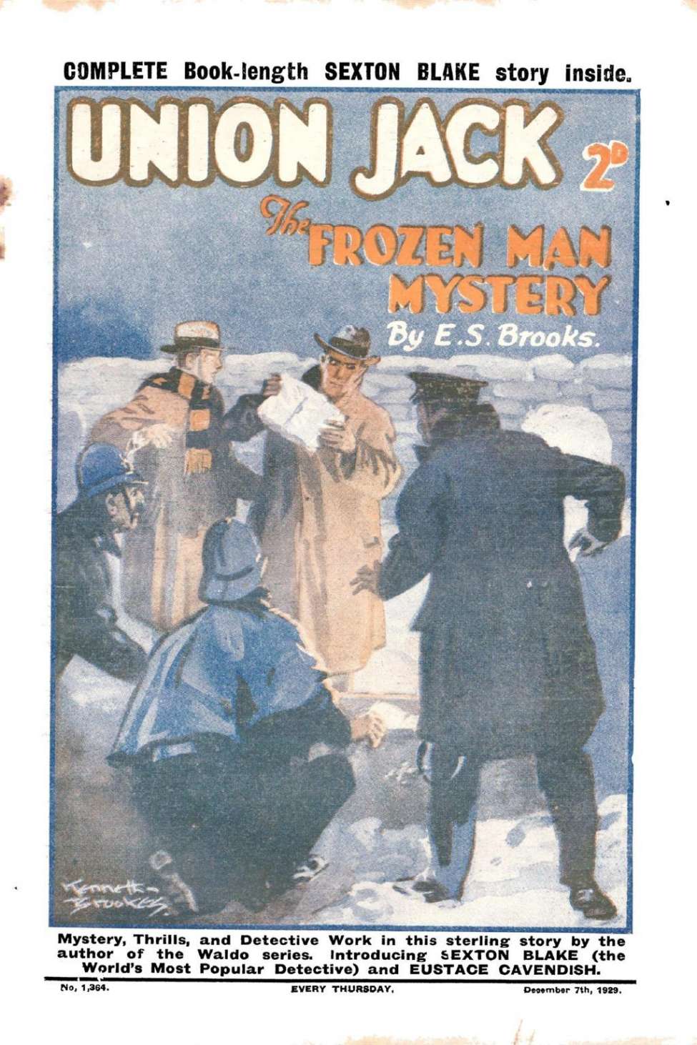 Comic Book Cover For Union Jack 1364 - The Frozen Man Mystery