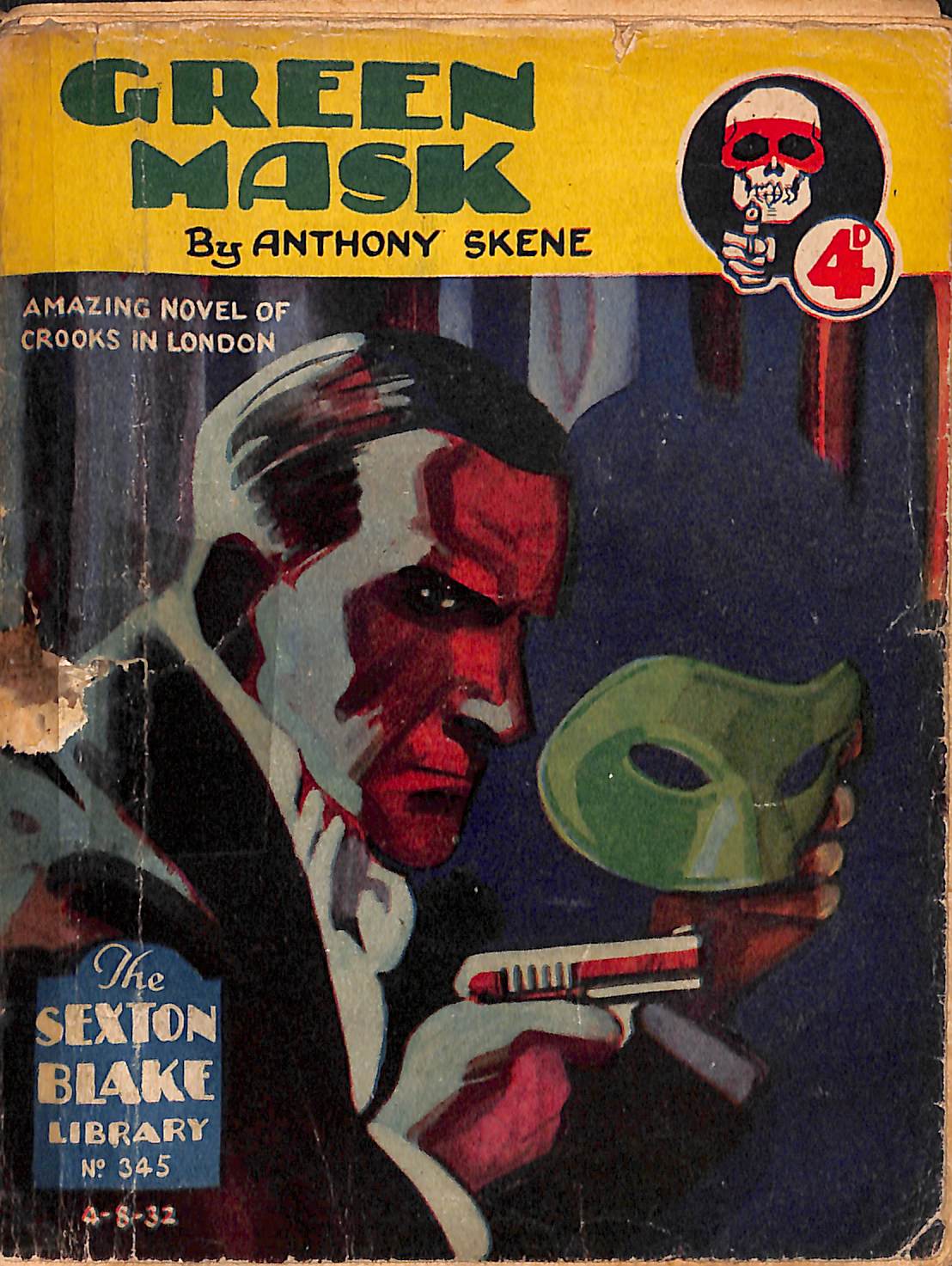 Comic Book Cover For Sexton Blake Library S2 345 - Green Mask