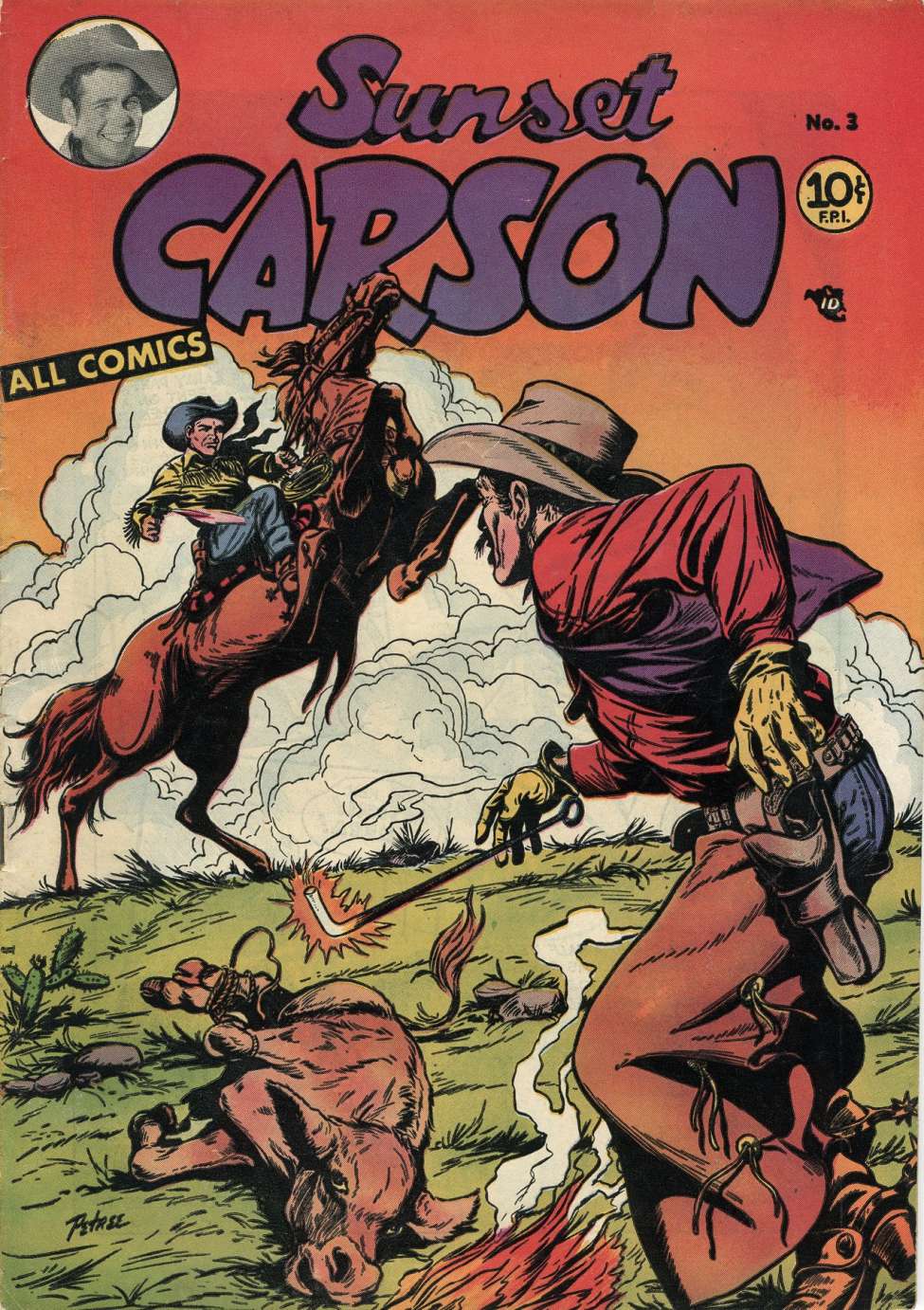 Comic Book Cover For Sunset Carson 3