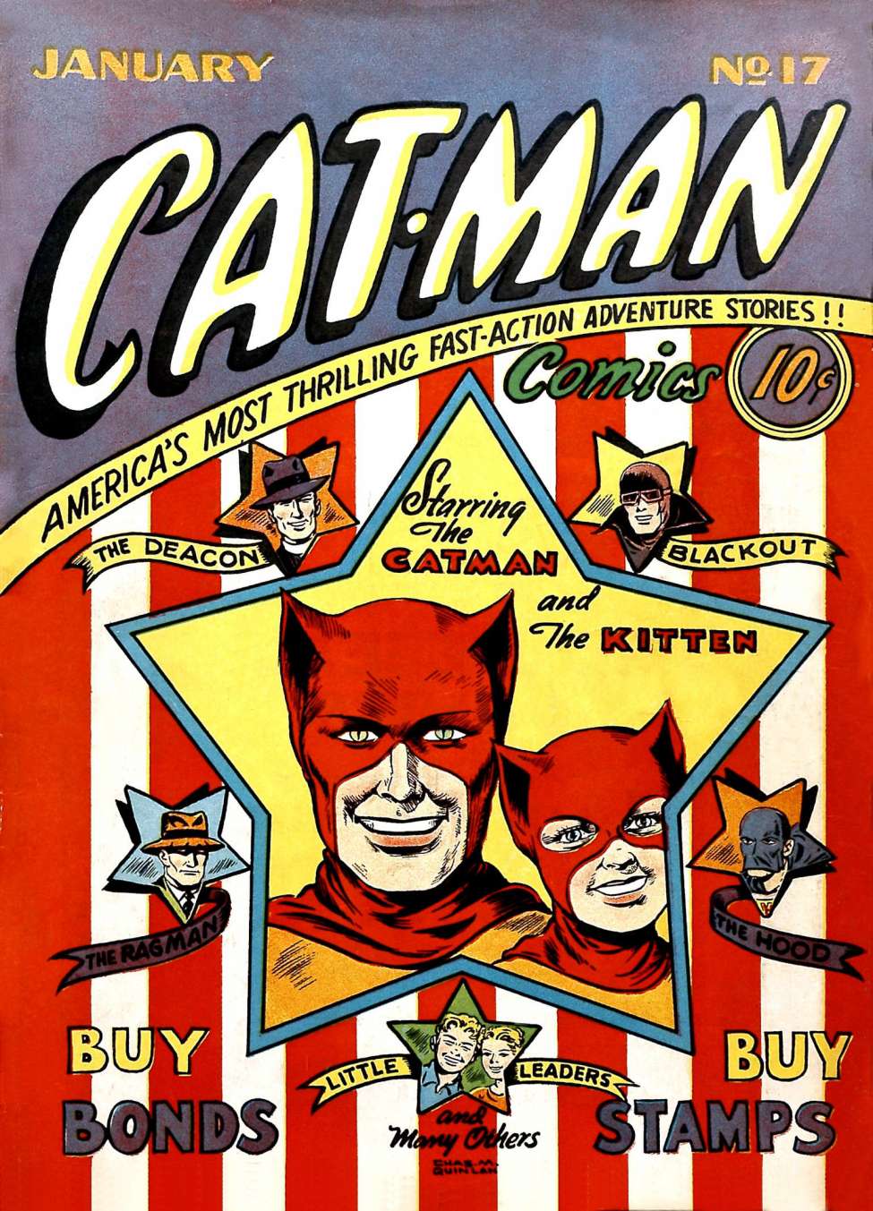 Comic Book Cover For Cat-Man Comics 17