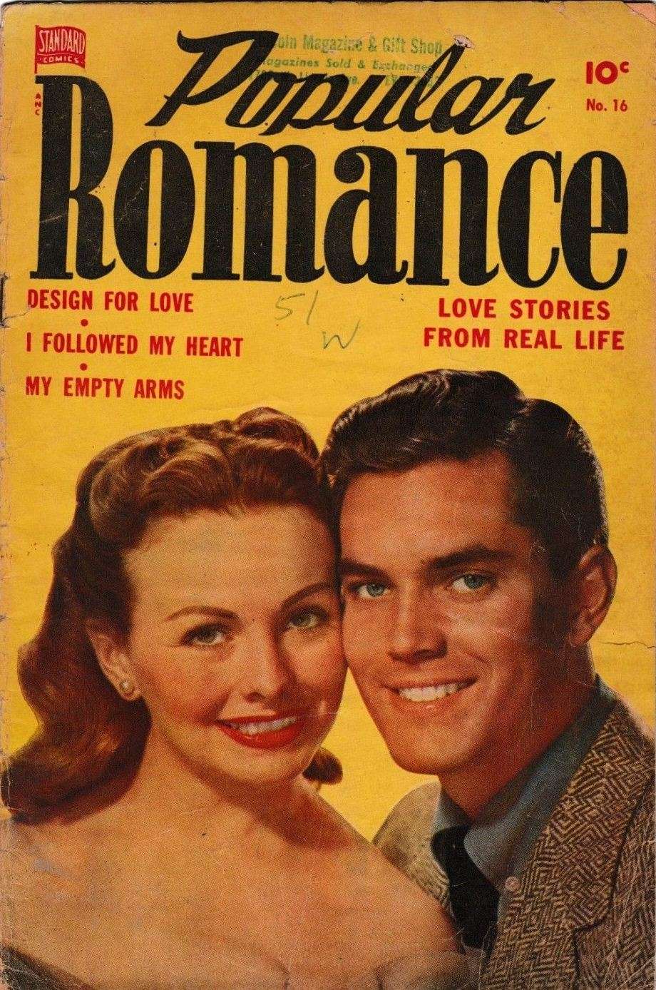 Comic Book Cover For Popular Romance 16 - Version 1