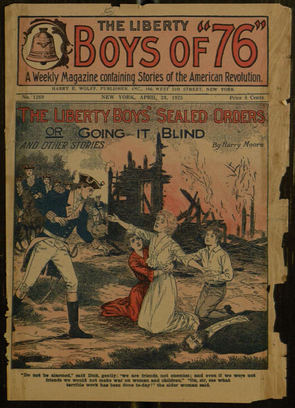 Book Cover For The Liberty Boys of 76 1269 - The Liberty Boys' Sealed Orders