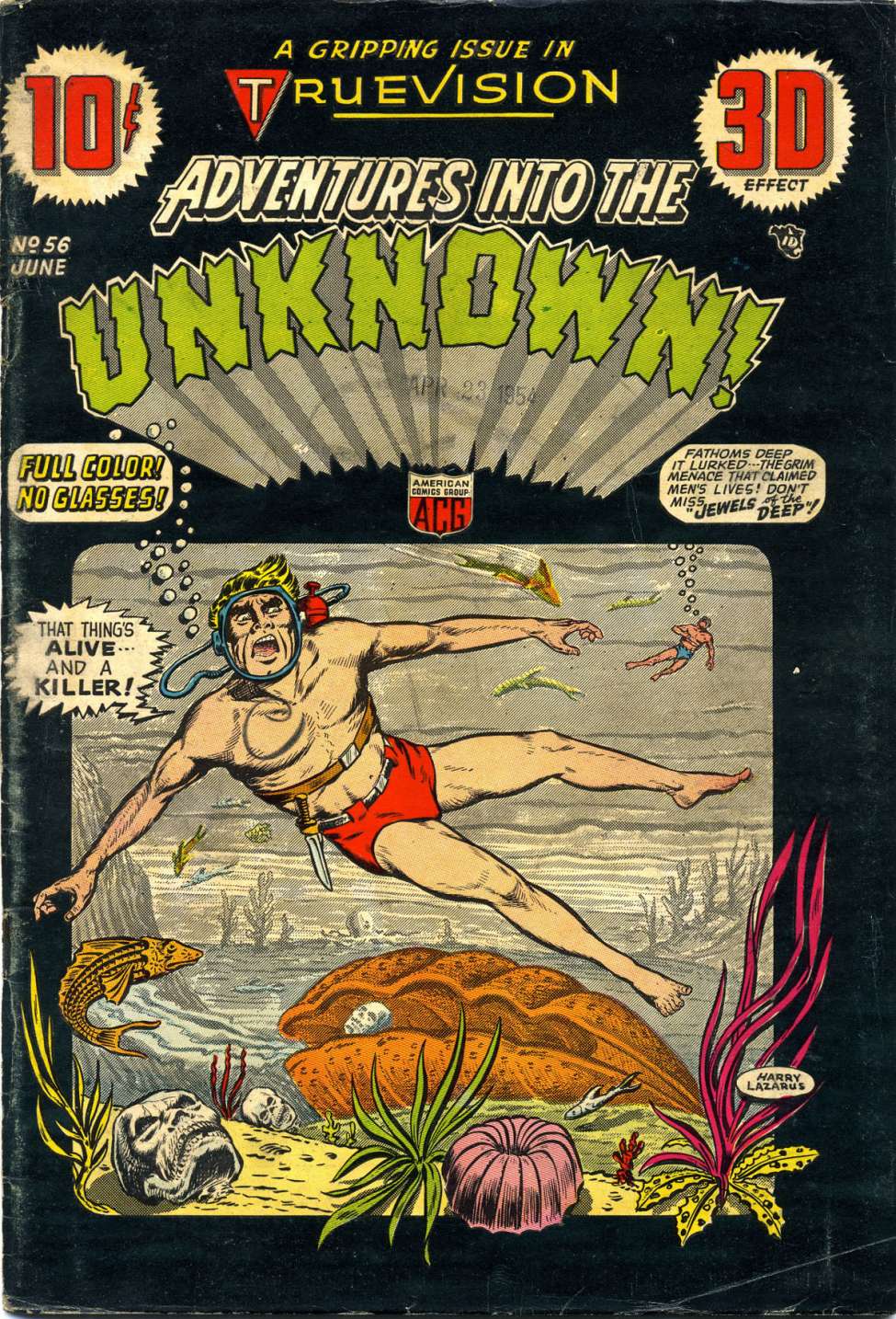Comic Book Cover For Adventures into the Unknown 56
