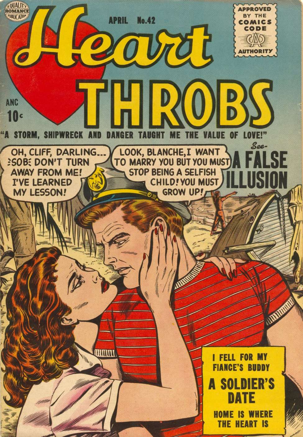 Comic Book Cover For Heart Throbs 42