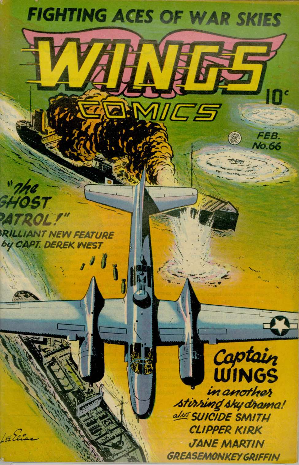Comic Book Cover For Wings Comics 66 - Version 2