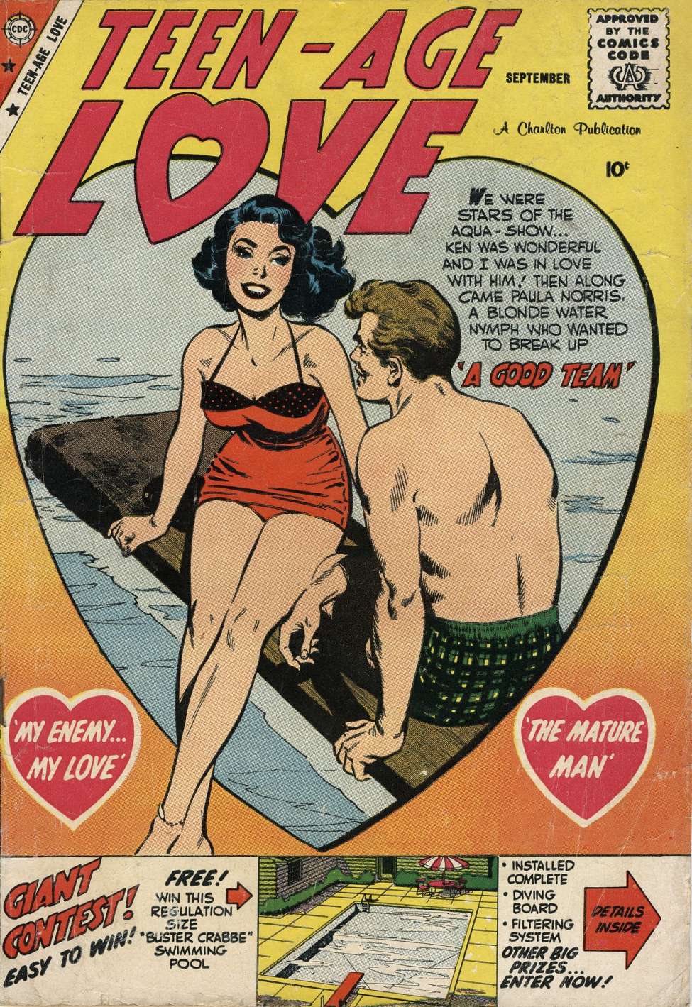 Comic Book Cover For Teen-Age Love 10