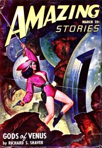 Large Thumbnail For Amazing Stories v22 3 - Gods of Venus - Richard S. Shaver