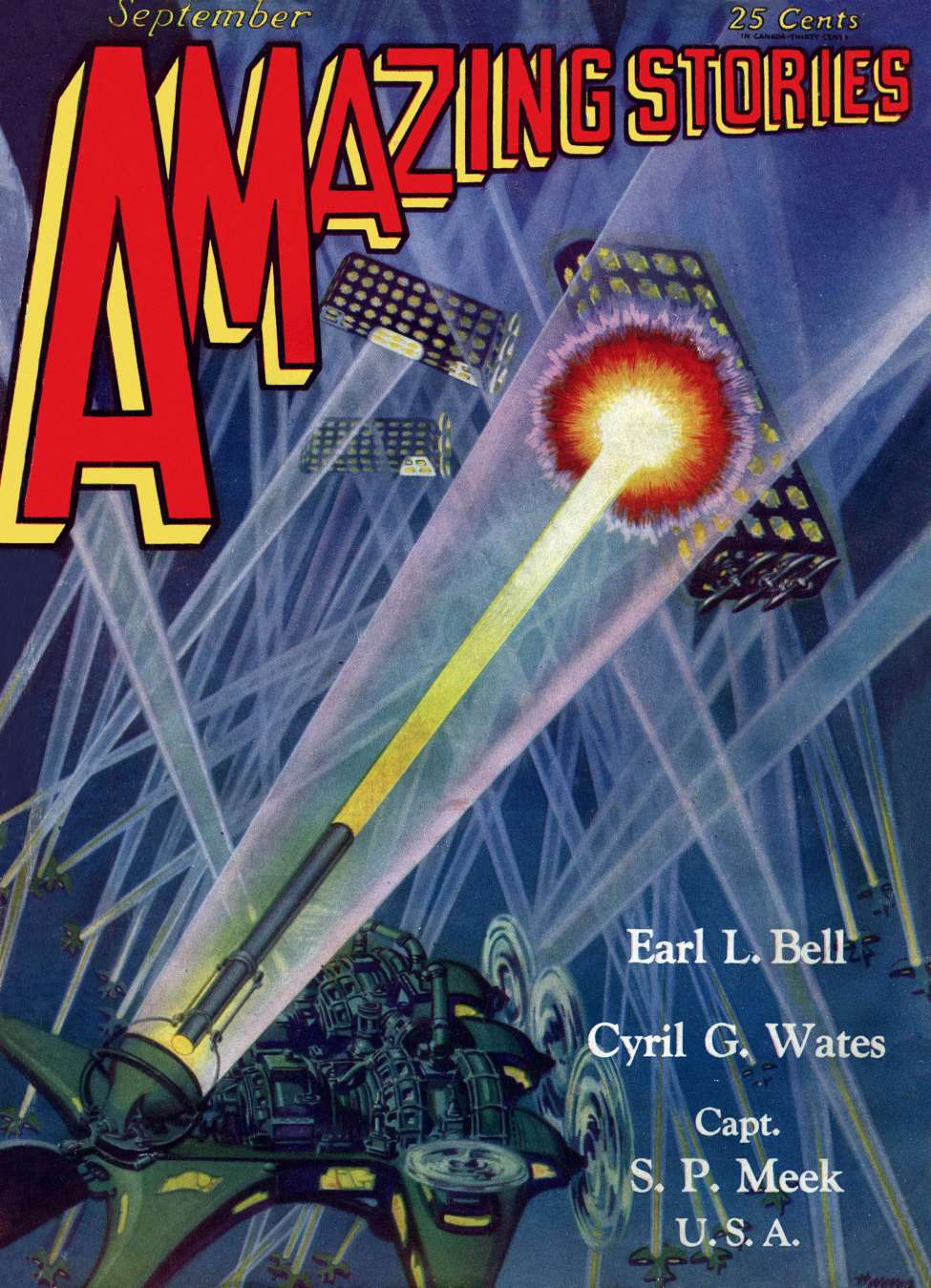 Book Cover For Amazing Stories v4 6 - The Red Peril - Capt. S. P. Meek