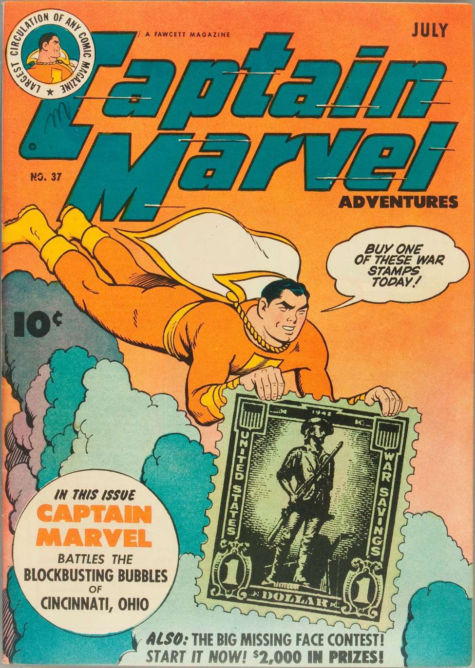 Book Cover For Captain Marvel Adventures 37 (paper/2fiche)