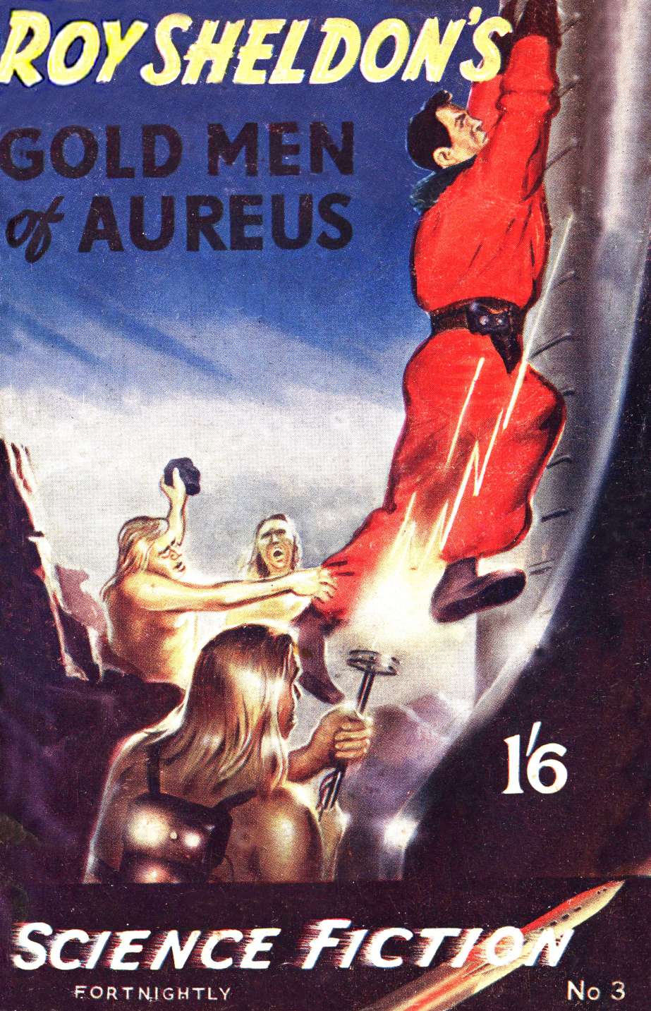 Book Cover For Authentic Science Fiction 3 - Gold Men of Aureus - Roy Sheldon