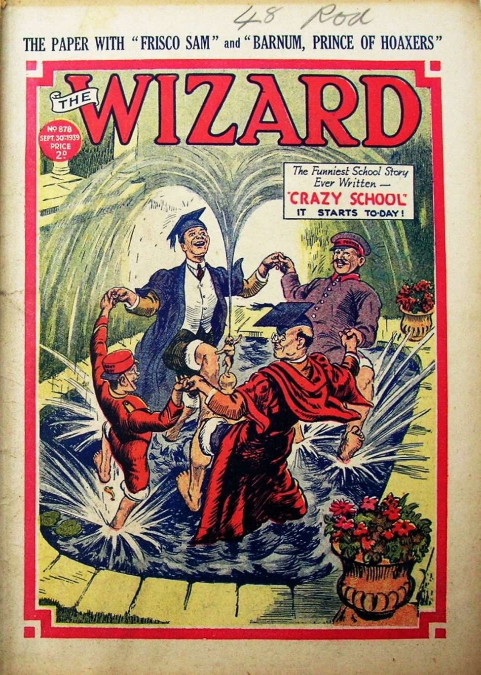 Comic Book Cover For The Wizard 878