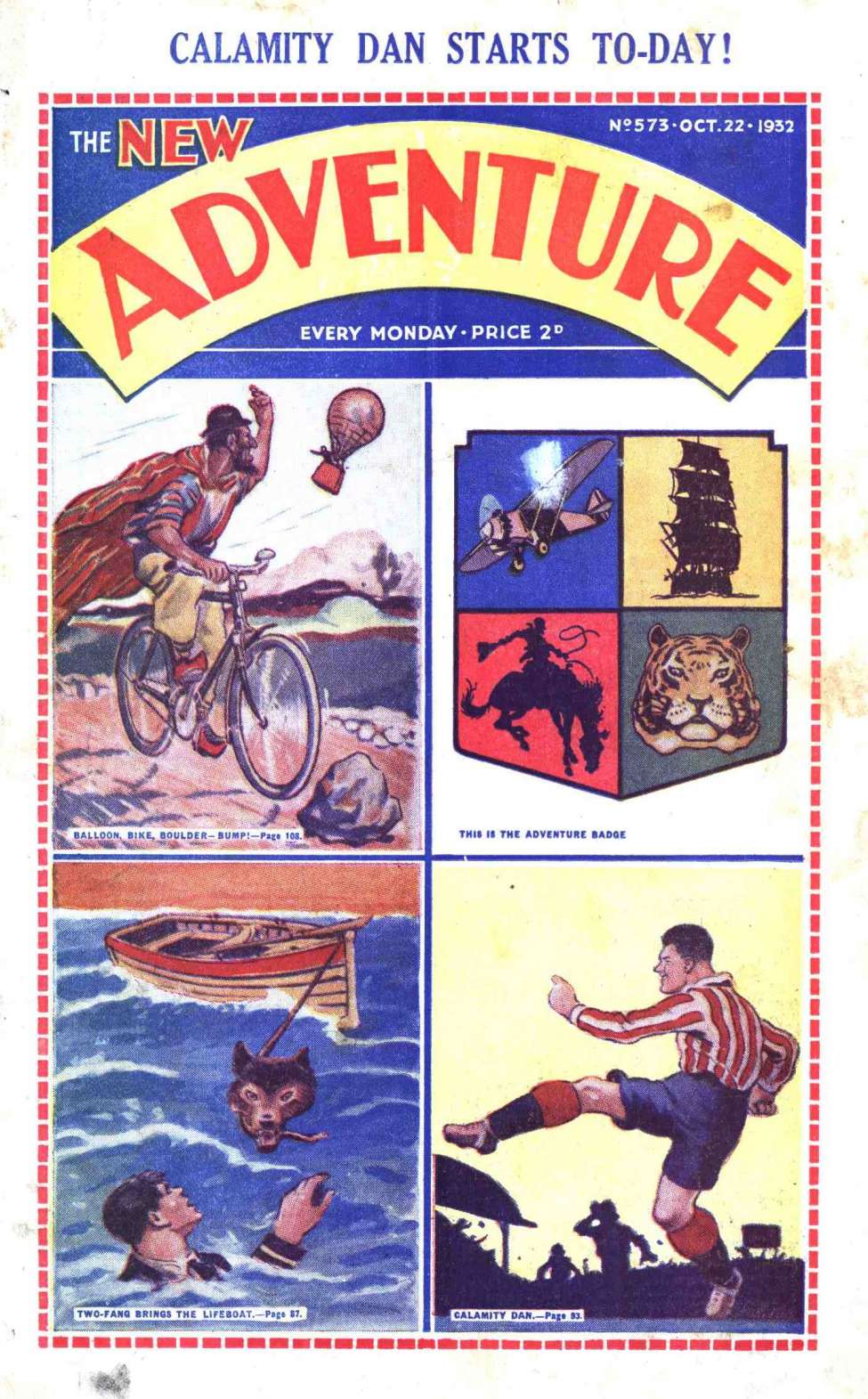 Comic Book Cover For Adventure 573