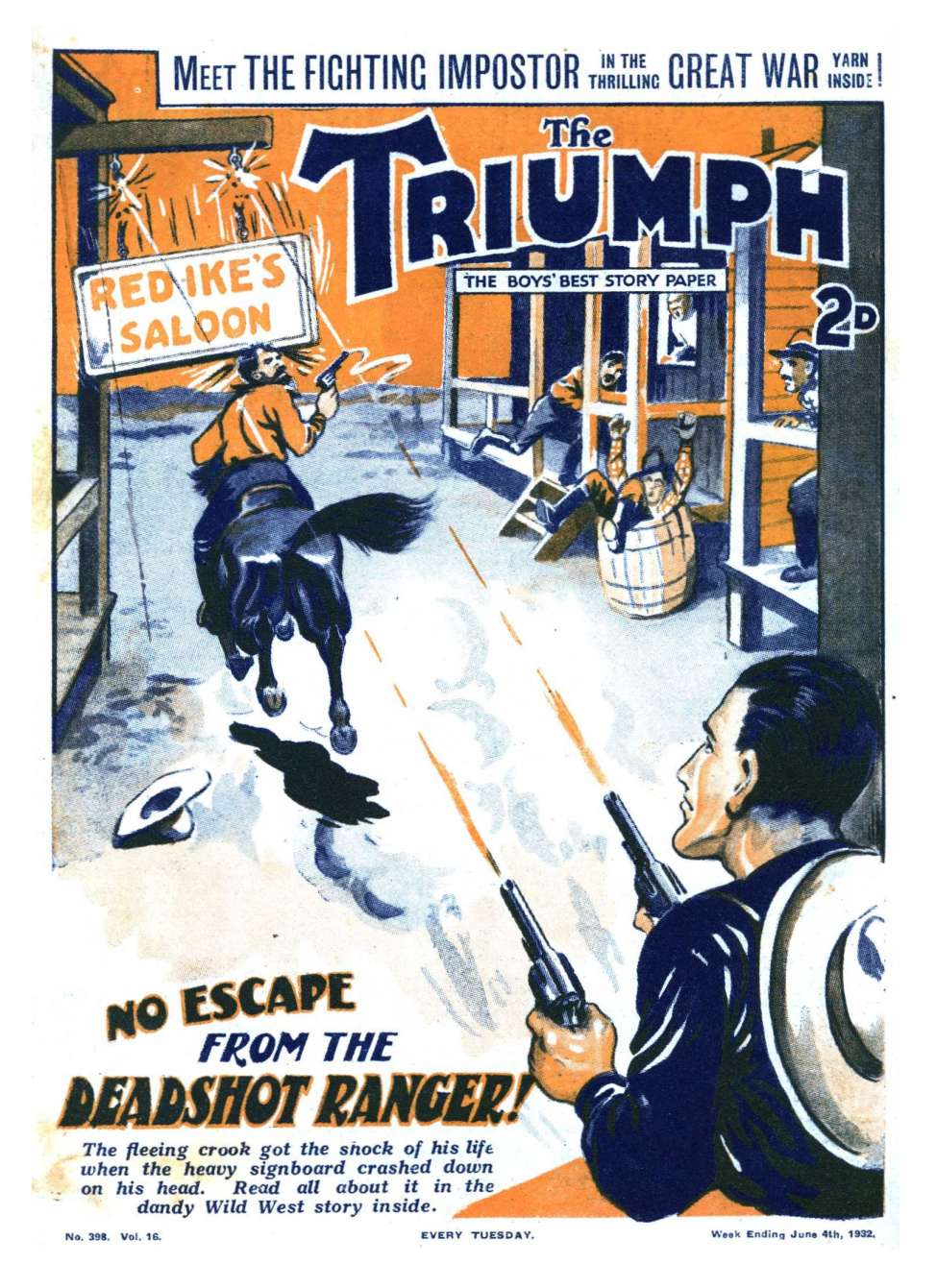 Comic Book Cover For The Triumph 398