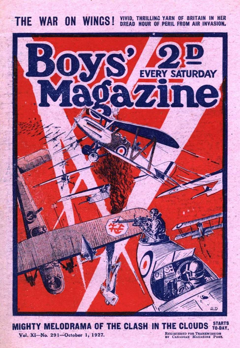 Book Cover For Boys' Magazine 291