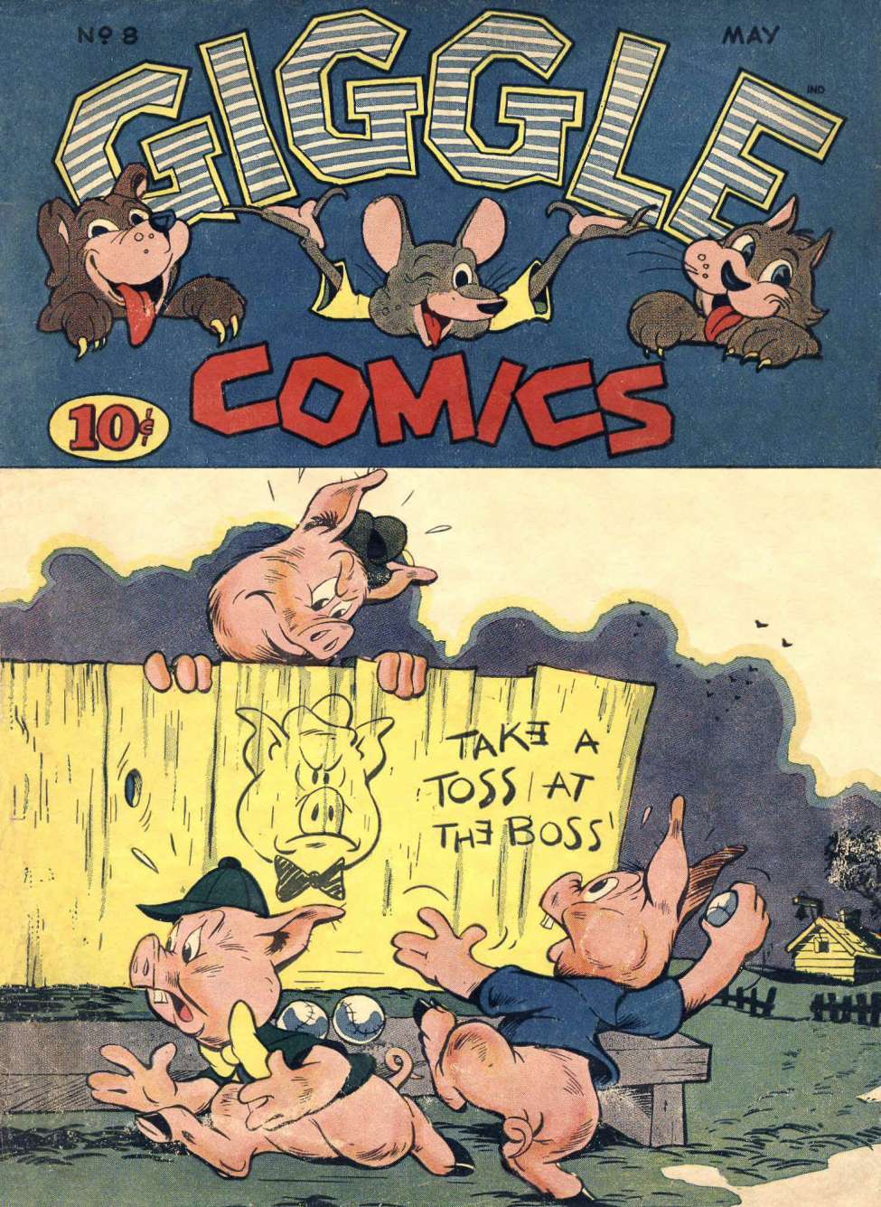 Comic Book Cover For Giggle Comics 8