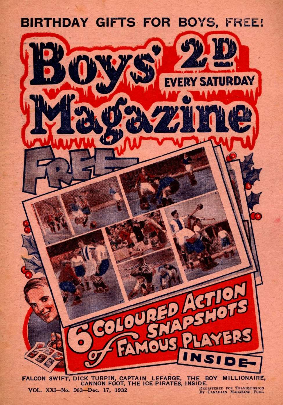 Comic Book Cover For Boys' Magazine 563