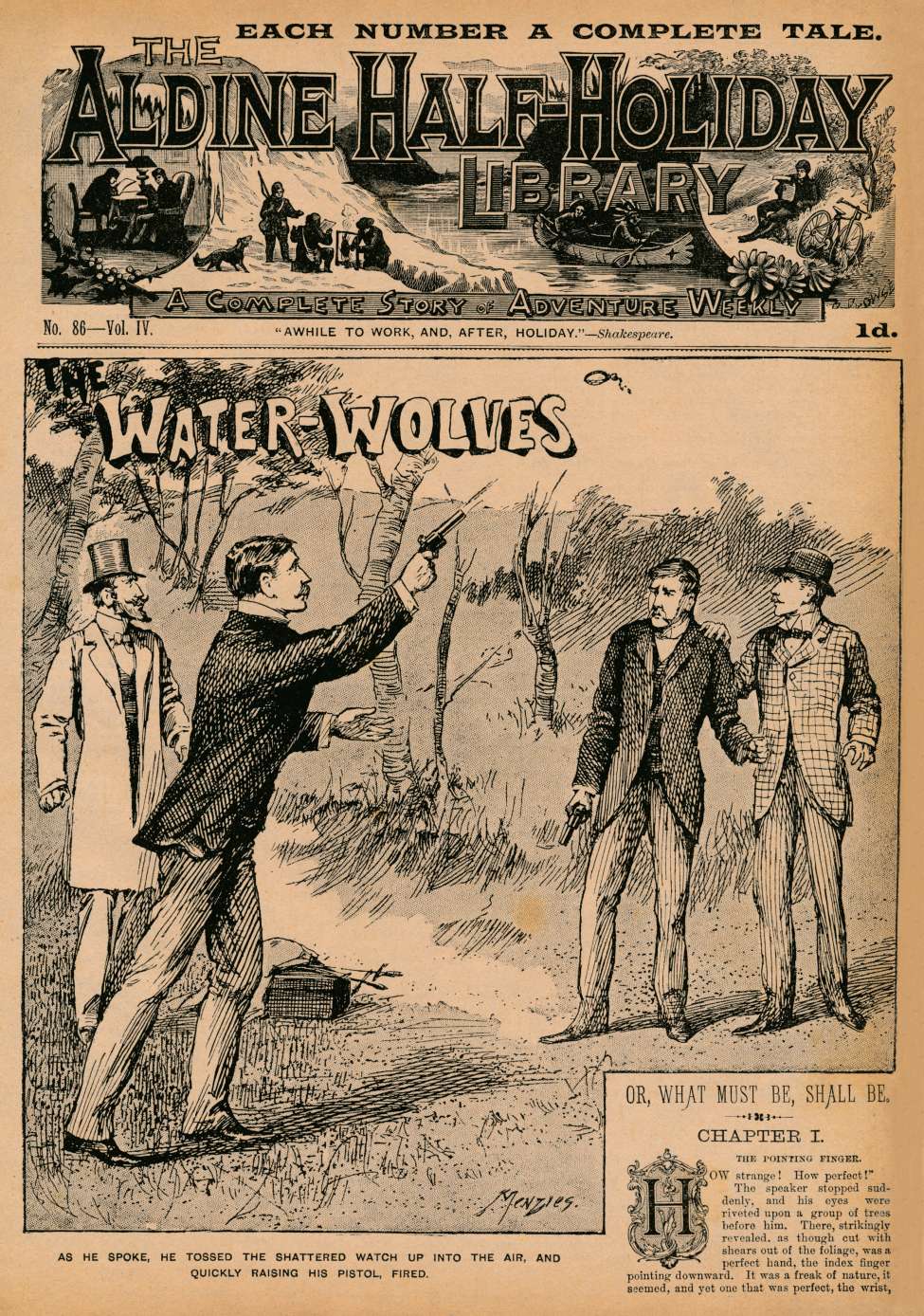 Book Cover For Aldine Half-Holiday Library 86 - Water Wolves
