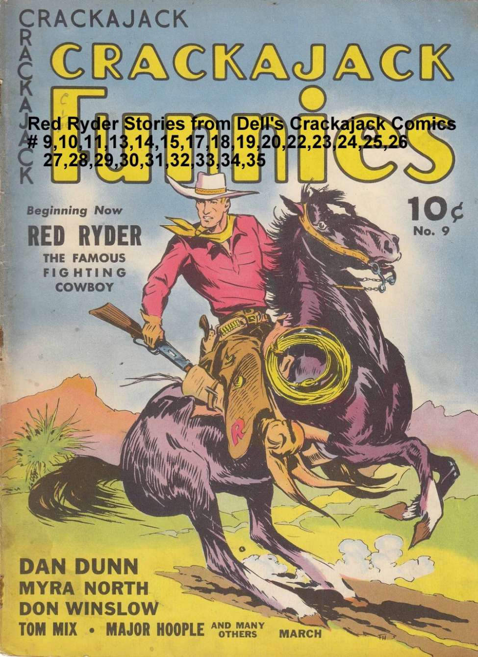 Comic Book Cover For Red Ryder from Dell's Crackajack Comics (1939-41)