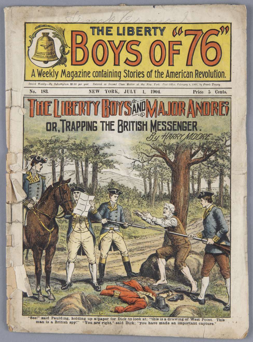 Book Cover For The Liberty Boys of 76 183 - The Liberty Boys and Major Andre