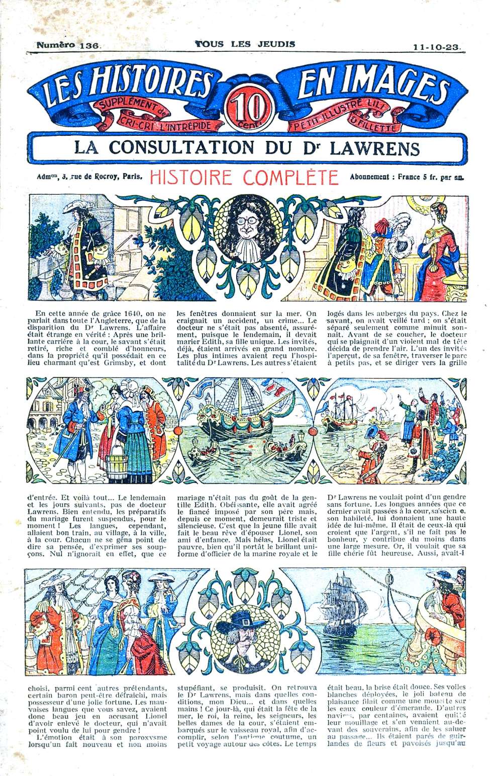 Book Cover For Les Histoires en Images 136 - La Consultation du Dr.Lawrens