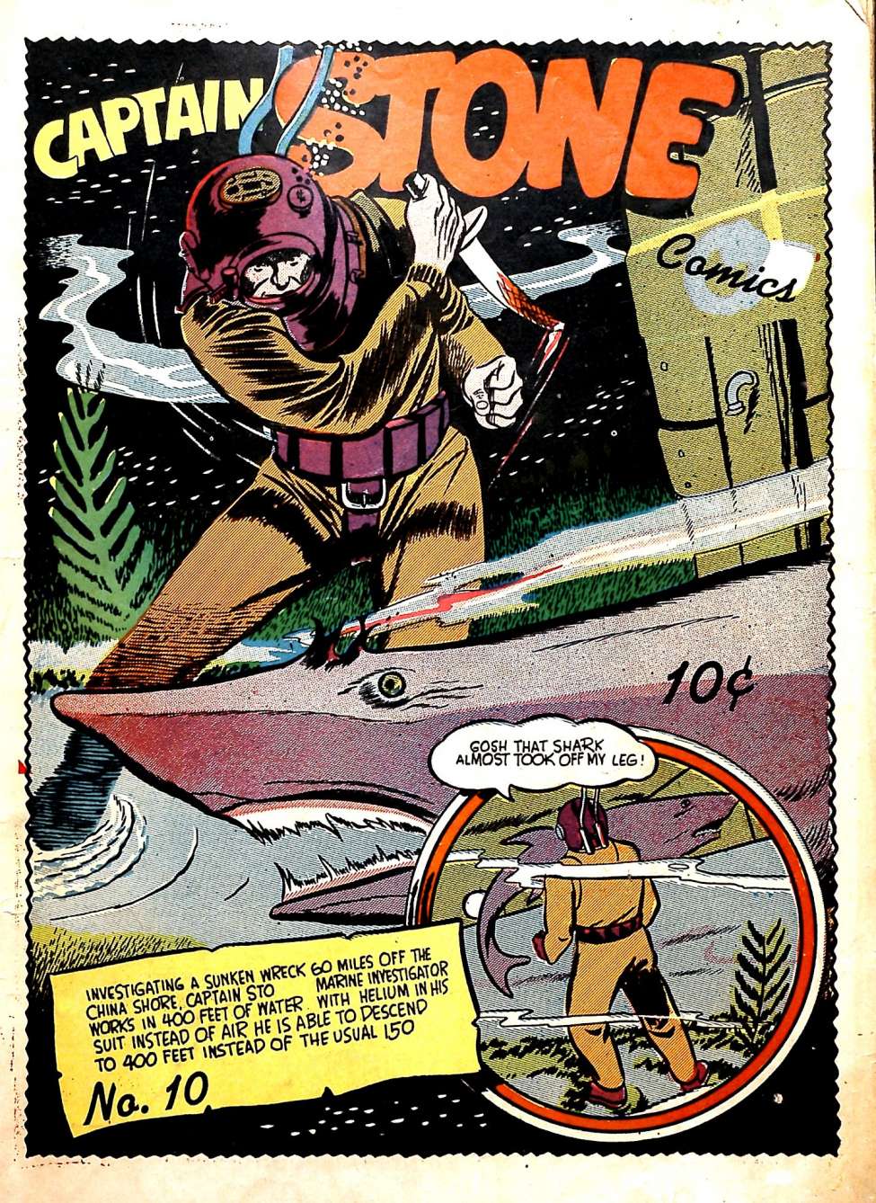 Comic Book Cover For Holyoke One-Shot 10 - Captain Stone Comics 10