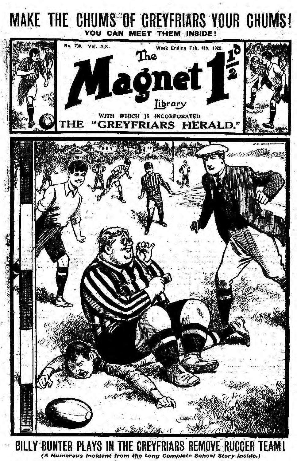 Book Cover For The Magnet 730 - The Remove Rugger Team!