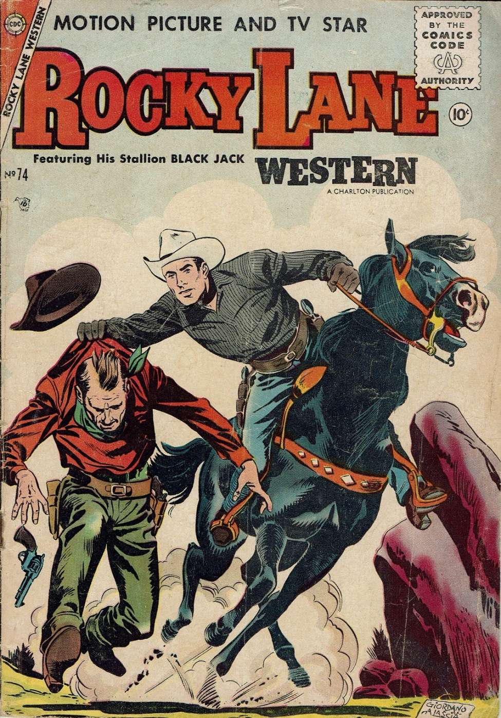 Comic Book Cover For Rocky Lane Western 74