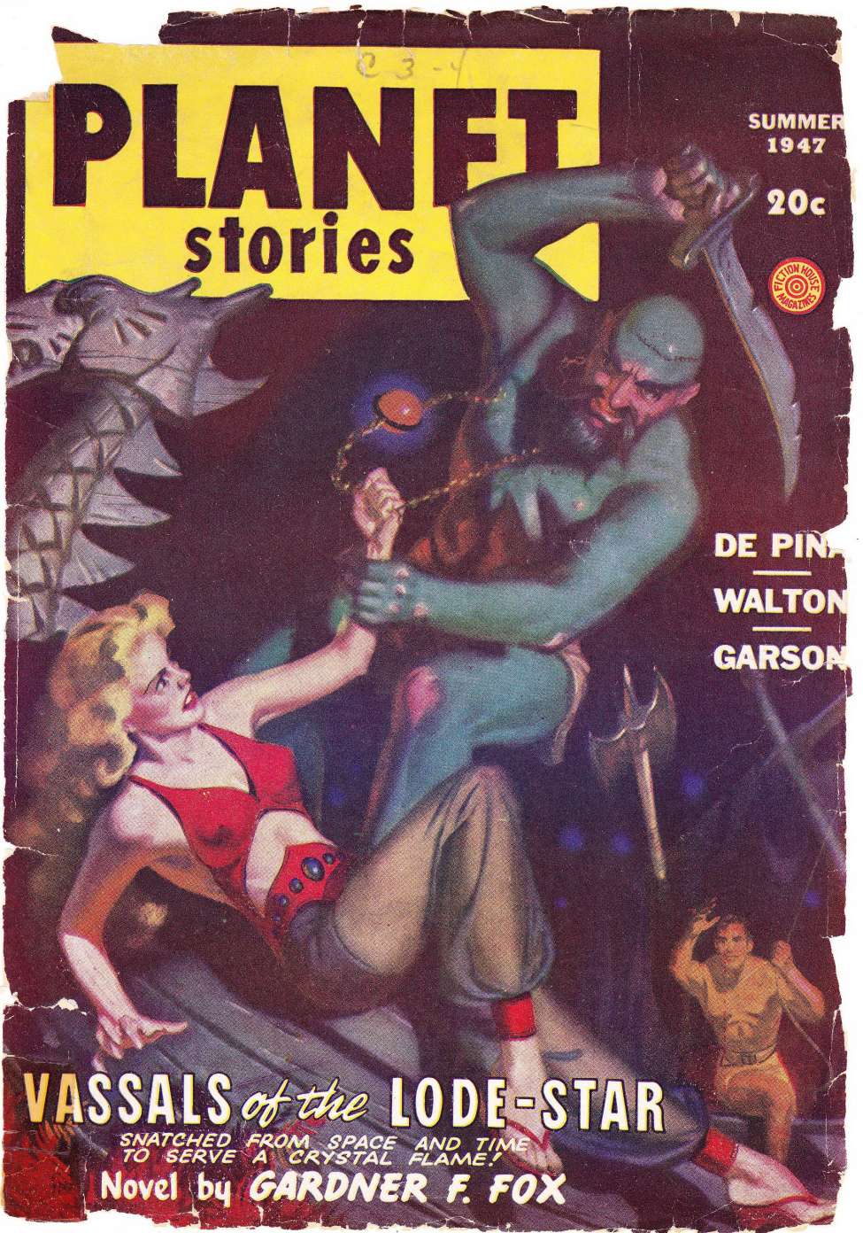Book Cover For Planet Stories v3 7 - Vassals of the Lode-Star - Gardner F. Fox