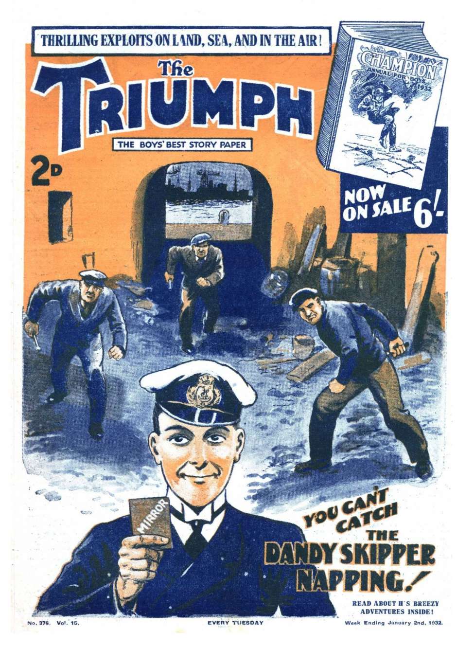 Comic Book Cover For The Triumph 376