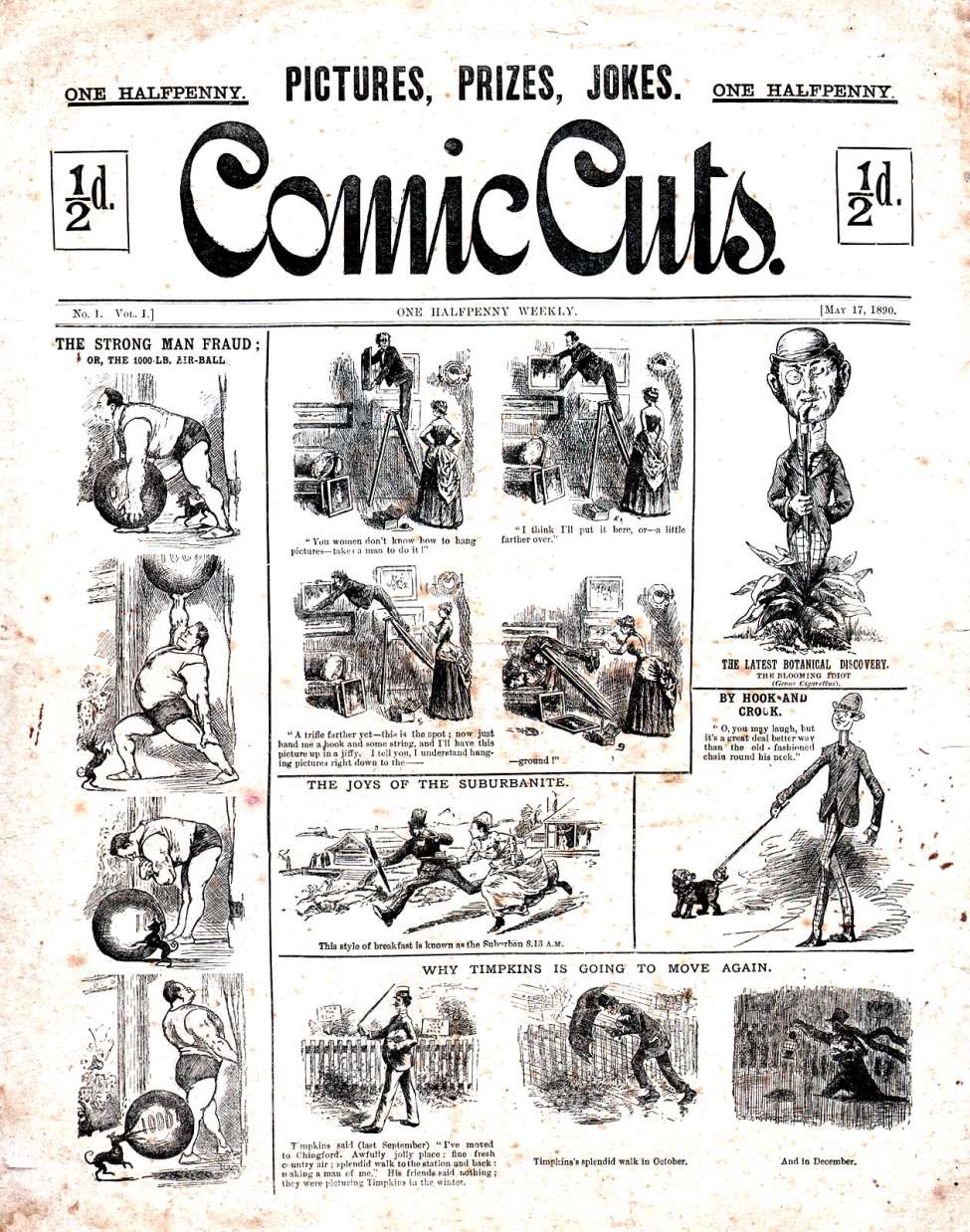 Comic Book Cover For Comic Cuts 1 - The Strong Man Fraud
