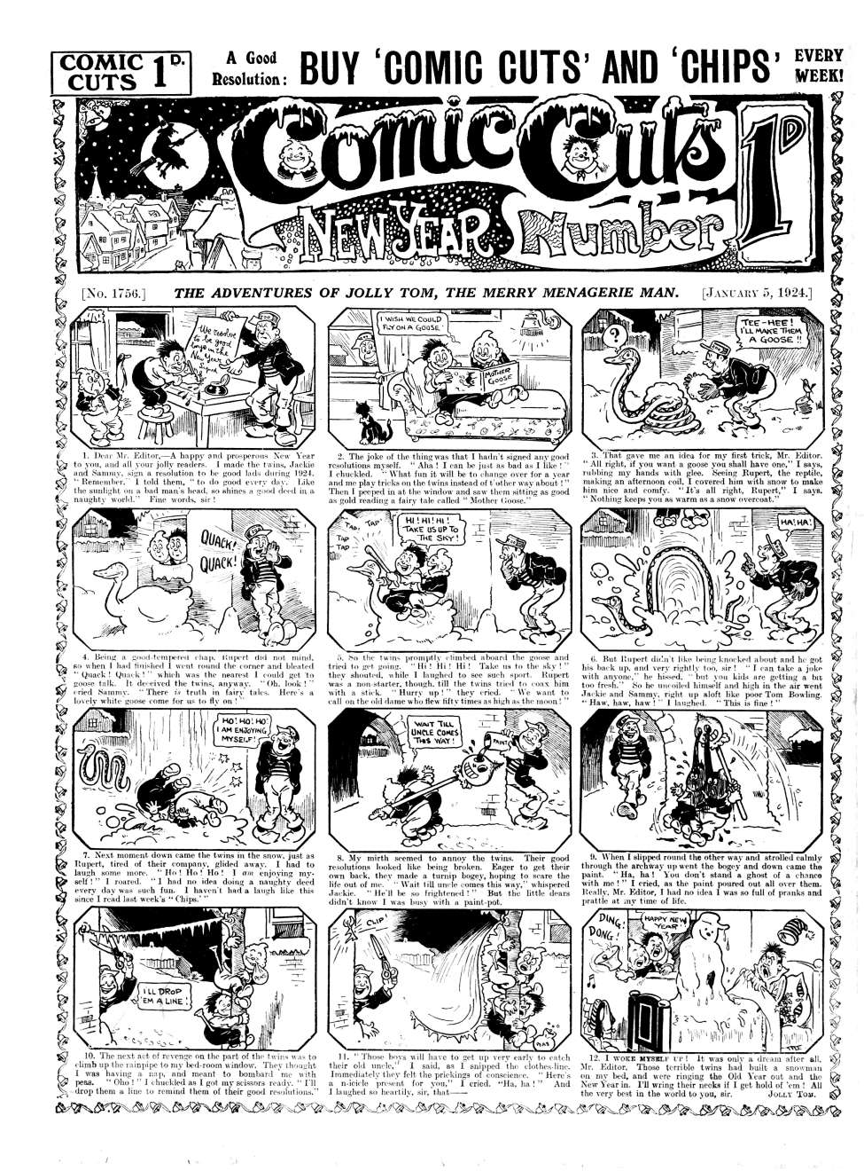 Book Cover For Comic Cuts 1756 - New Year Number