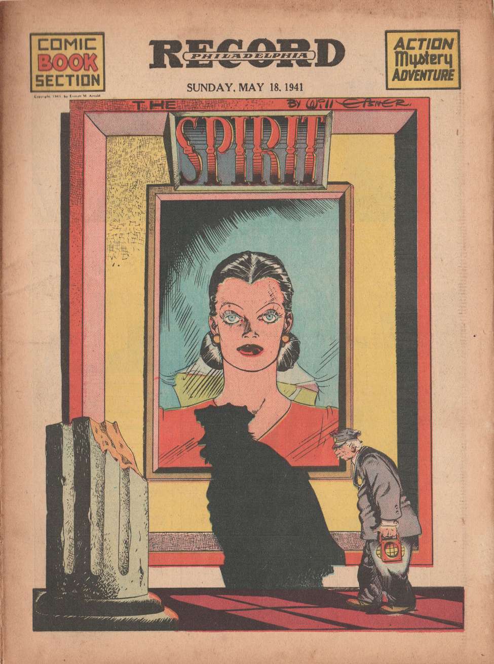Comic Book Cover For The Spirit (1941-05-18) - Philadelphia Record - Version 1