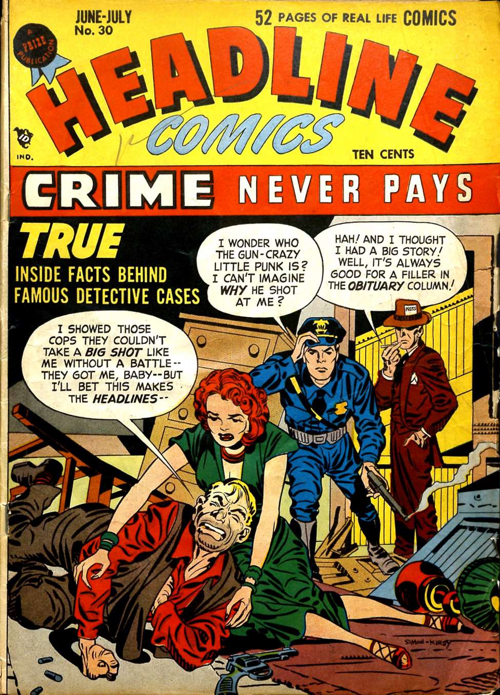 Comic Book Cover For Headline Comics 30