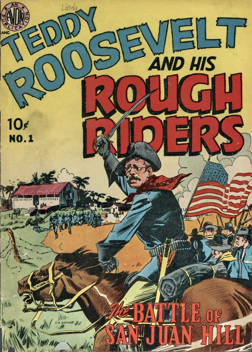 Comic Book Cover For Teddy Roosevelt And His Rough Riders 1