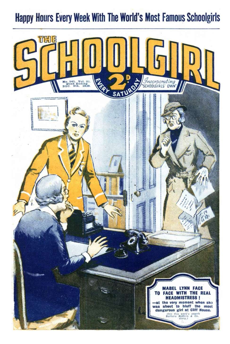 Comic Book Cover For The Schoolgirl 541