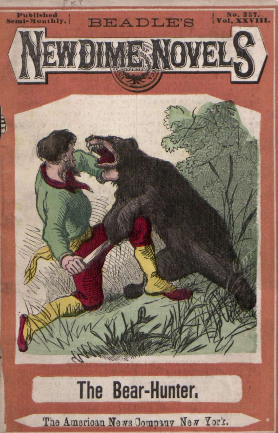 Book Cover For Beadle's New Dime Novels 36 - The Bear-Hunter
