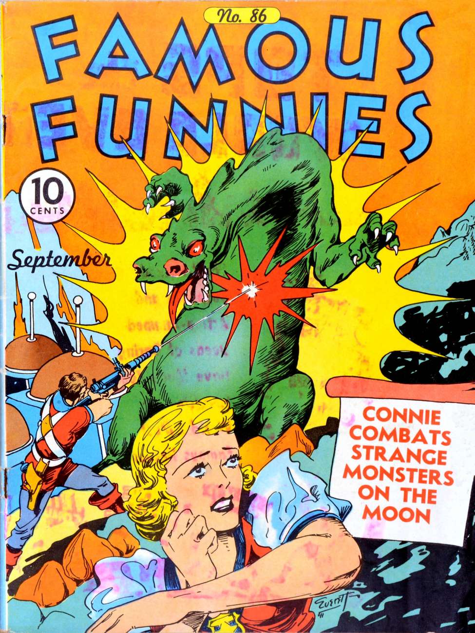 Comic Book Cover For Famous Funnies 86