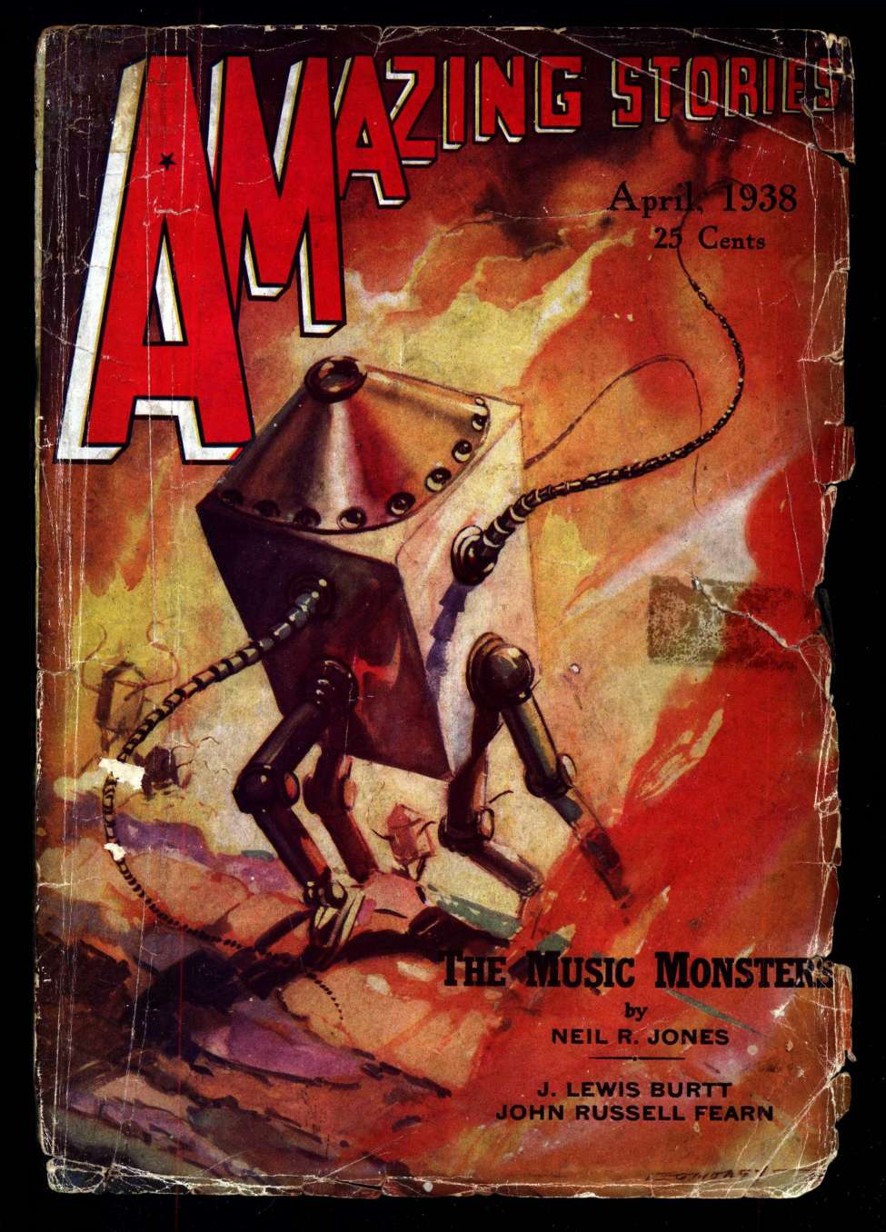 Comic Book Cover For Amazing Stories v12 2 - The Music-Monsters - Neil R. Jones