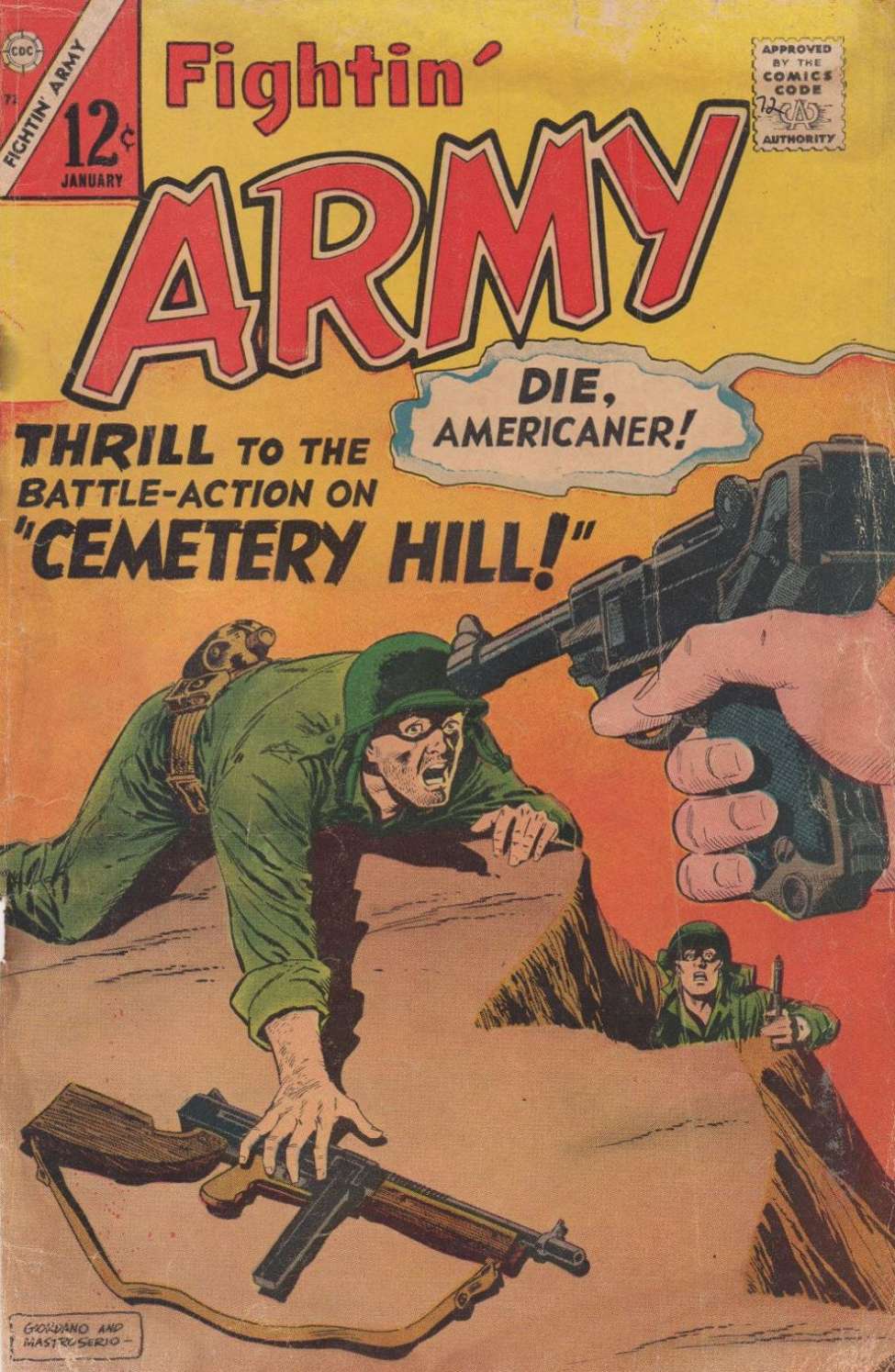 Comic Book Cover For Fightin' Army 72